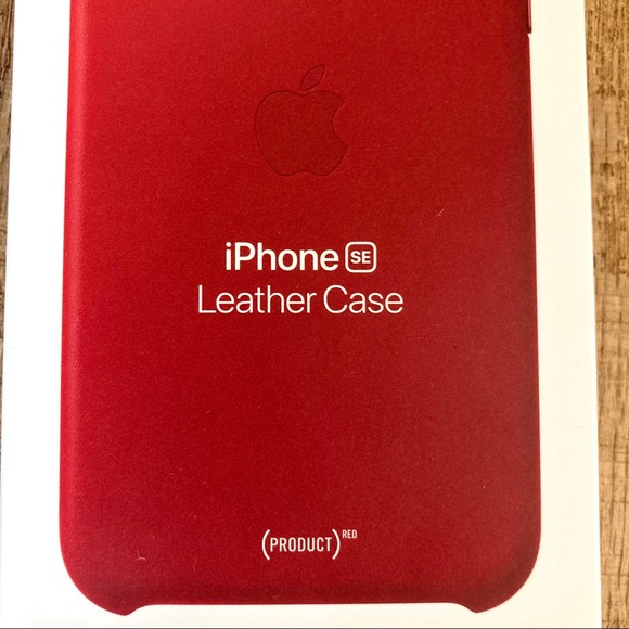 New! iPhone SE Leather Case Product Red - Picture 11 of 11